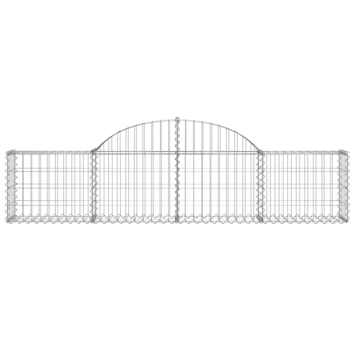 VIDAXL Paniers a gabions arques 18 pcs 200x30x40/60 cm Fer galvanise