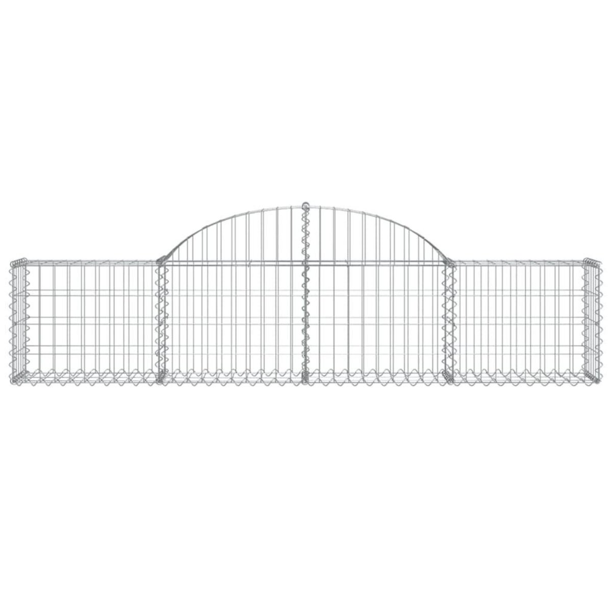 VIDAXL Paniers a gabions arques 18 pcs 200x30x40/60 cm Fer galvanise