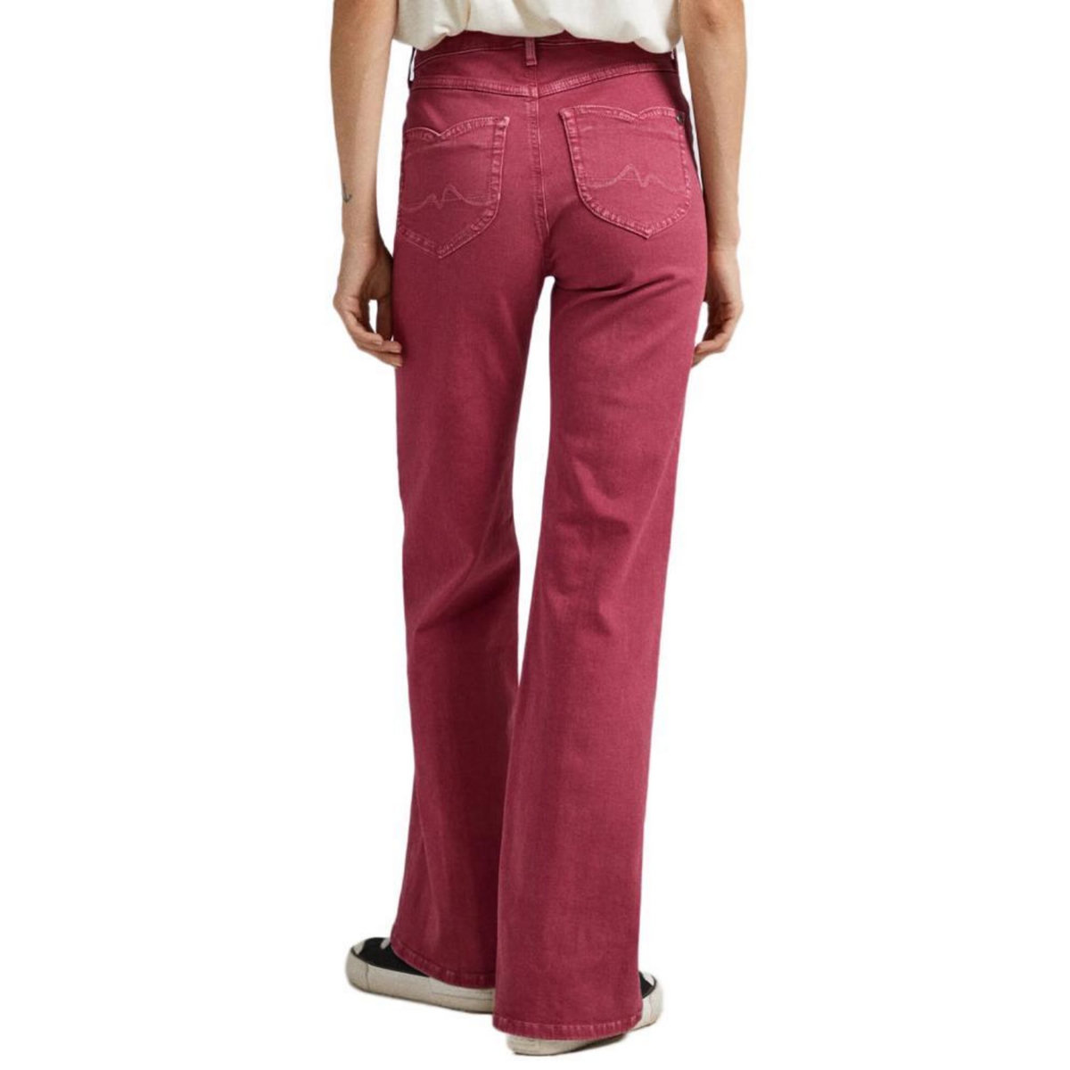 Pepe Jeans Jean Evasé Rouge Femme Pepe Jeans Willa