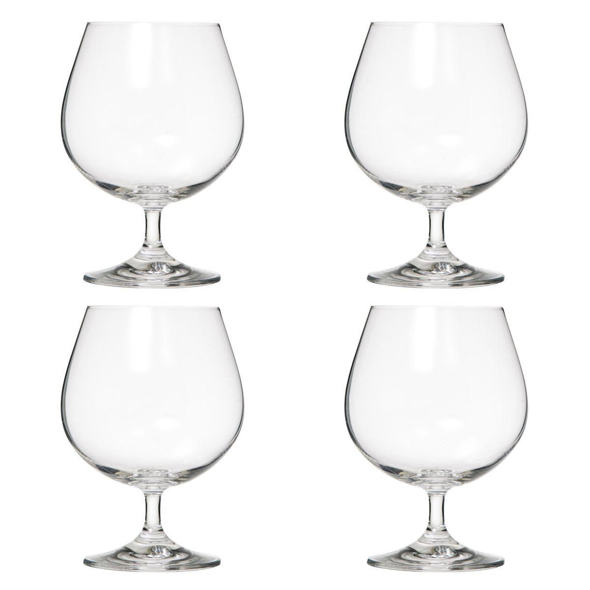 SECRET DE GOURMET Lot de 4 verres design  cognac  40cl transparent