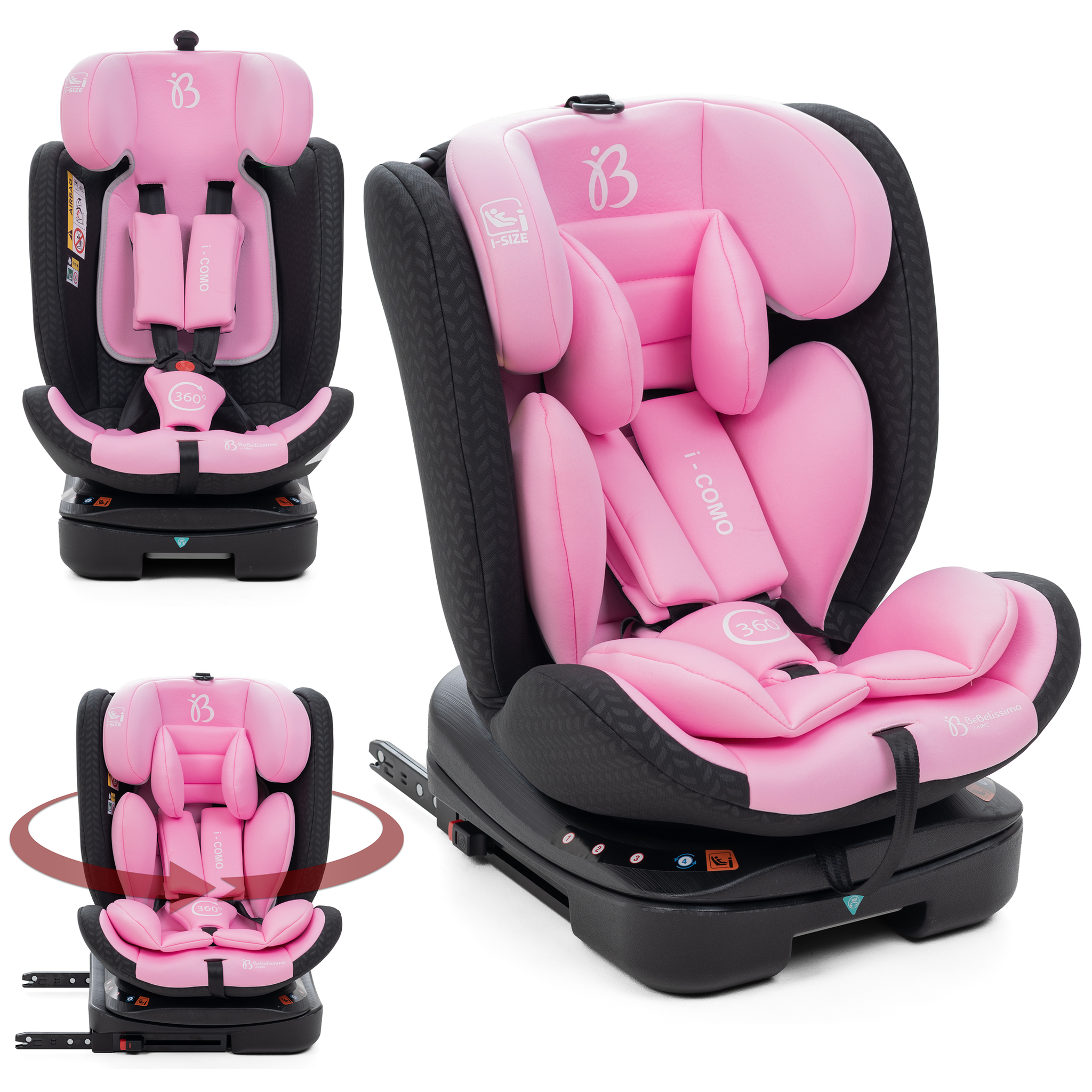 Voir la diapositive 1 : BEBELISSIMO Siège auto isofix - pivontant 360 ° - 40-150 cm -  0-36kg  i- como