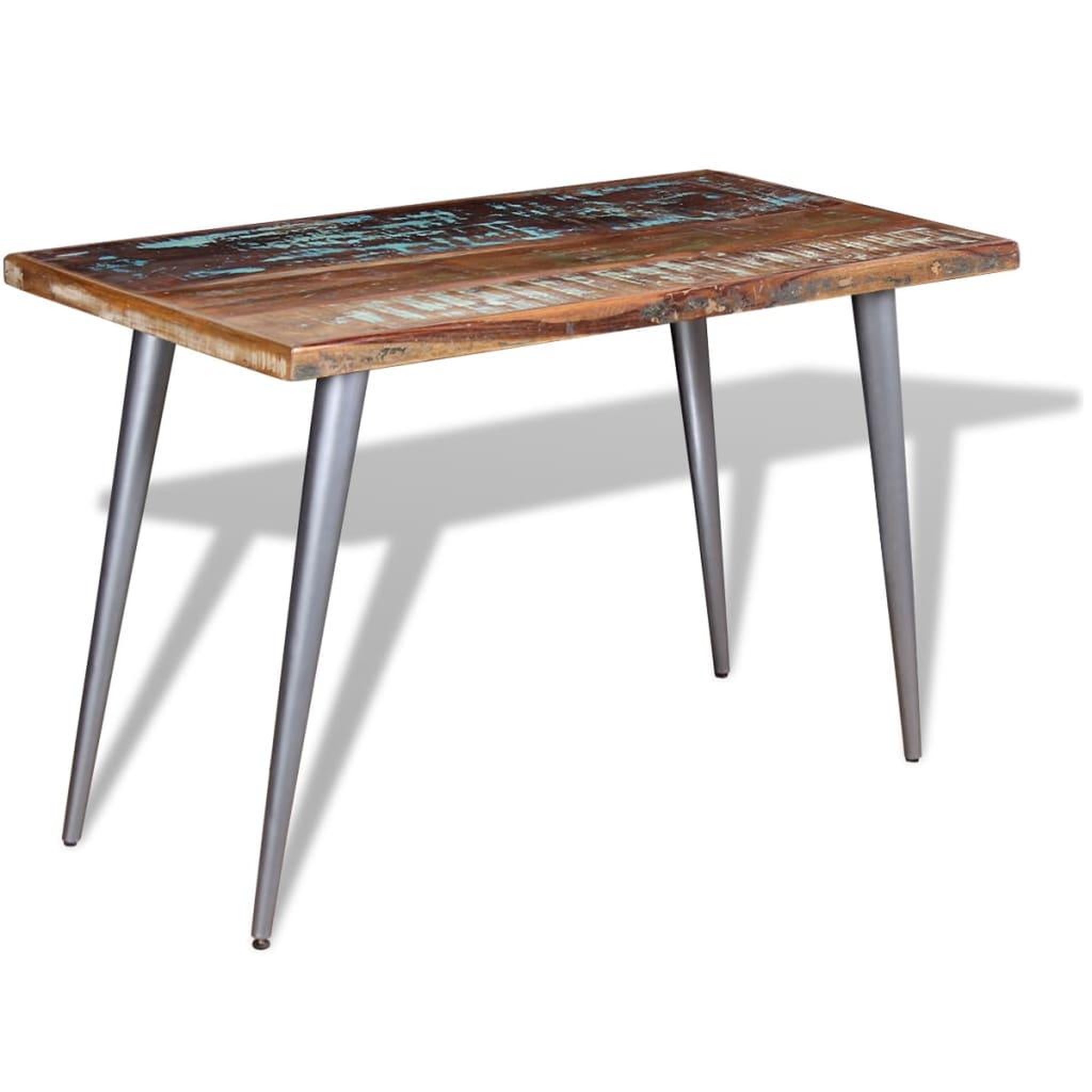 Voir la diapositive 2 : VIDAXL Table a manger bois de recuperation 120x60x76 cm