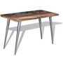 Voir la diapositive 2 : VIDAXL Table a manger Bois de recuperation 120x60x76 cm