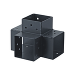 SUKI Connecteur 4D angle 90° pour poteau bois, H.9 x P.9 cm
