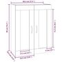 Voir la diapositive 6 : VIDAXL Armoire murale suspendue Gris beton 69,5x32,5x90 cm