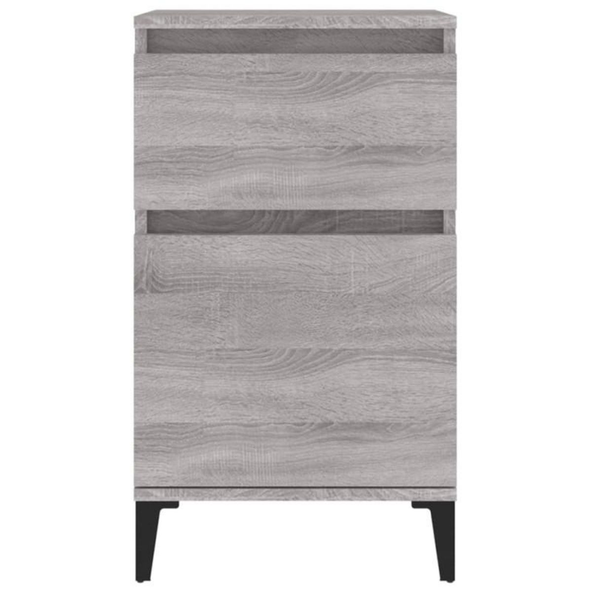 VIDAXL Tables de chevet 2 pcs sonoma gris 40x35x70 cm