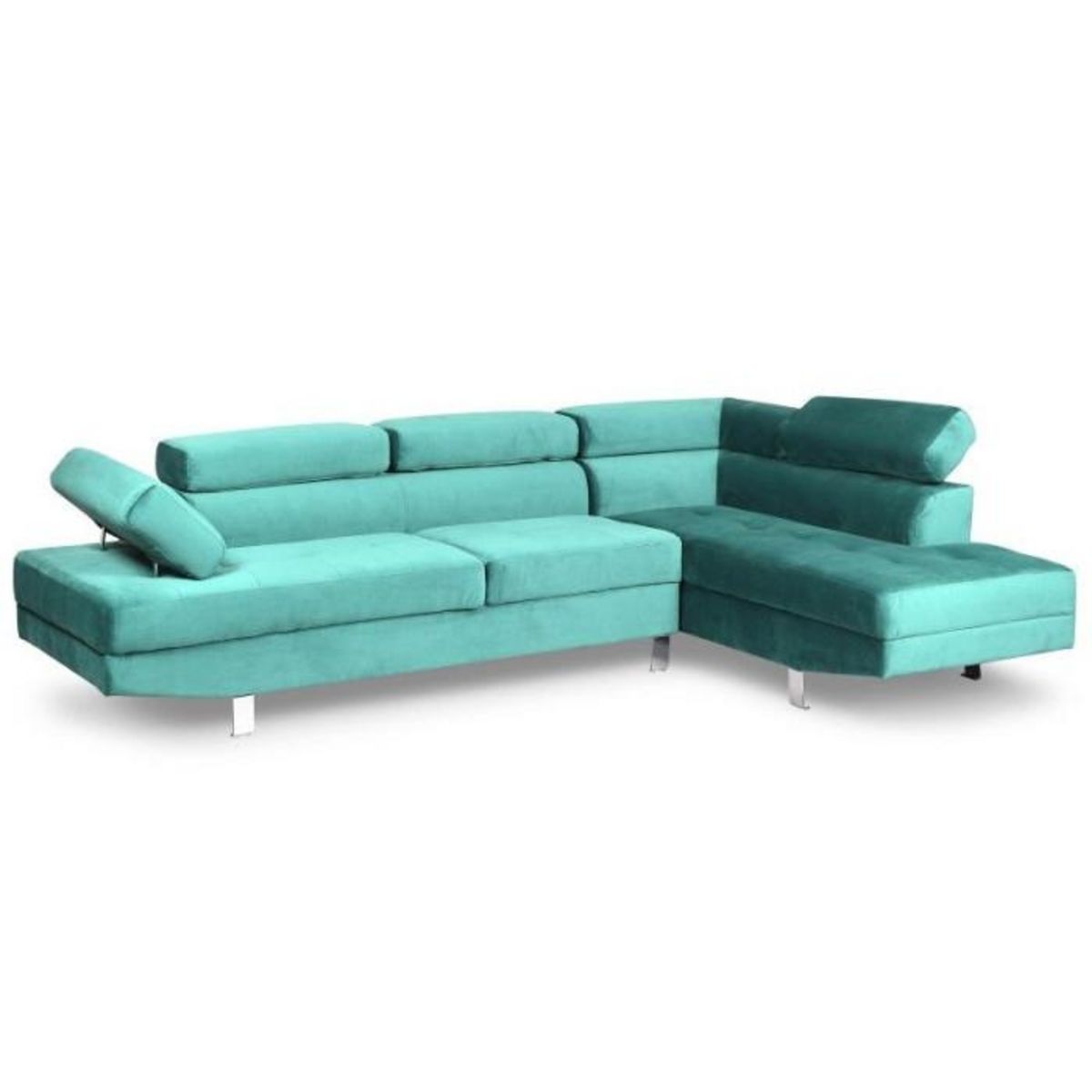 Paris Prix Canapé d'Angle Droit  Têtière  260cm Vert