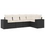 Voir la diapositive 2 : VIDAXL Salon de jardin 5 pcs avec coussins noir resine tressee