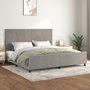 Voir la diapositive 1 : VIDAXL Cadre de lit sans matelas gris clair 200x200 cm velours