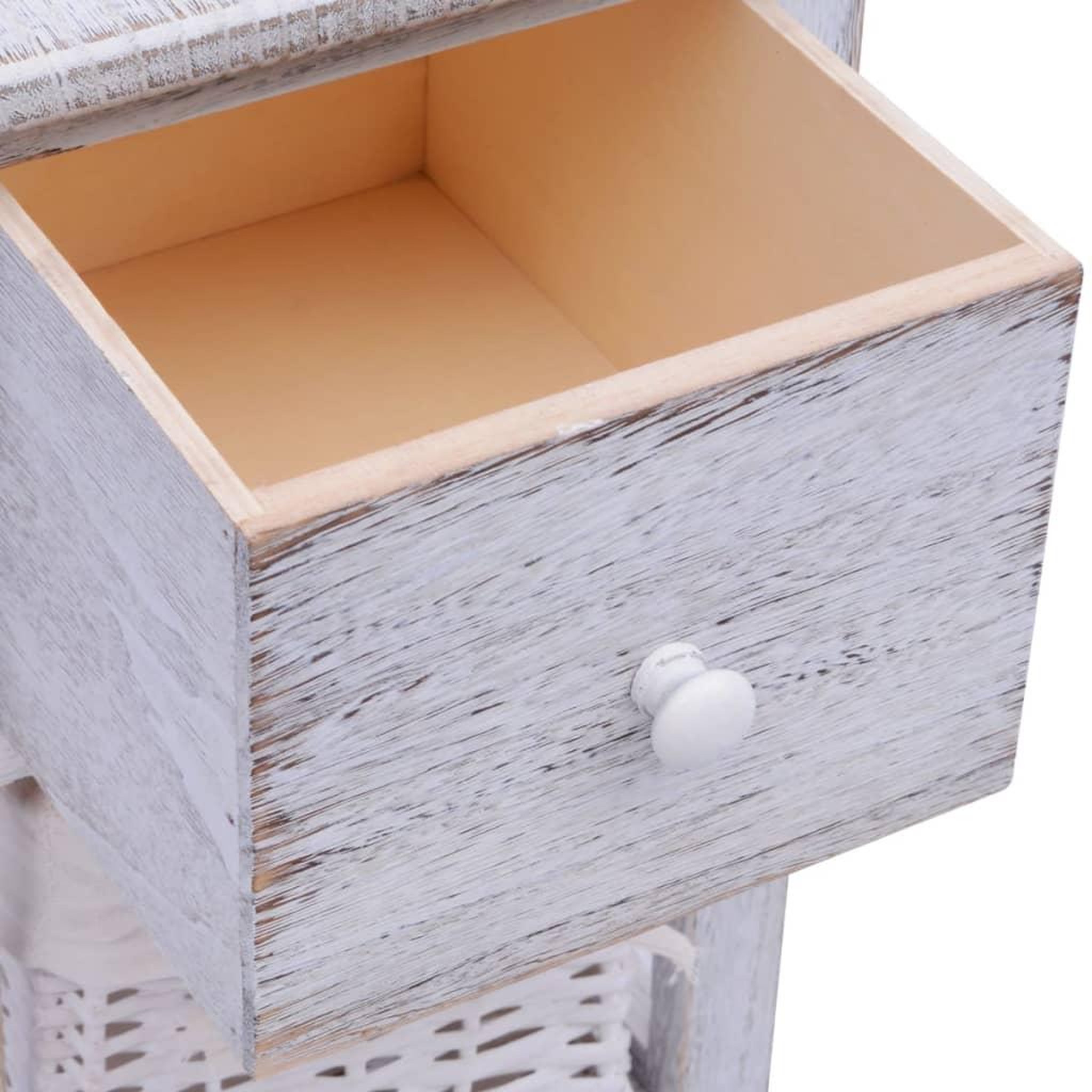 Voir la diapositive 5 : VIDAXL Table de chevet Bois Blanc
