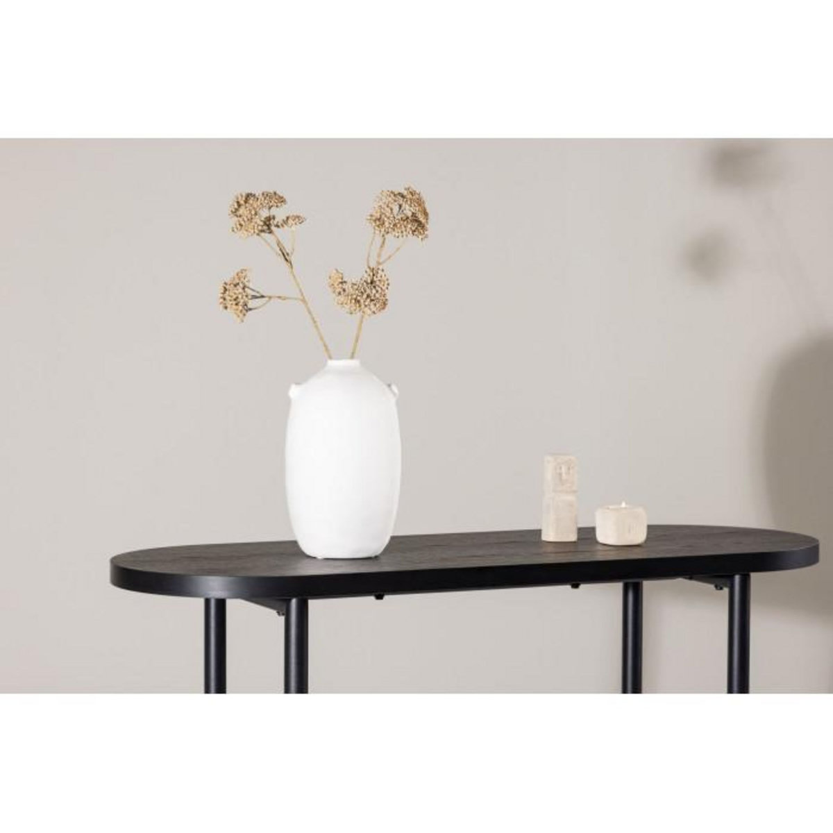 Paris Prix Console Ovale Design  Star  110cm Noir