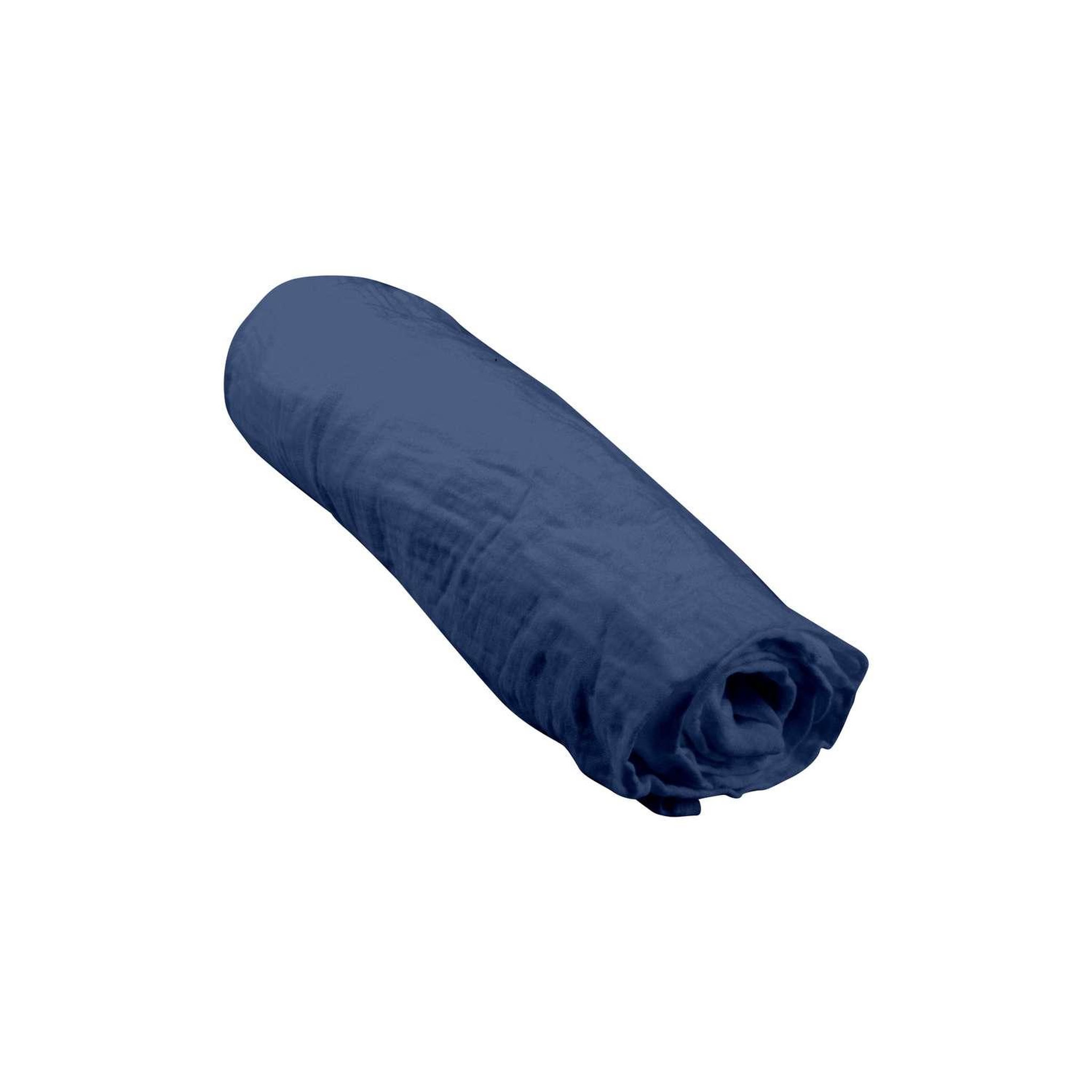 BEBE DOUCEUR Drap housse en gaze de coton - 100% Coton. Coloris disponibles : Jaune, Bleu, Vert, Rose
