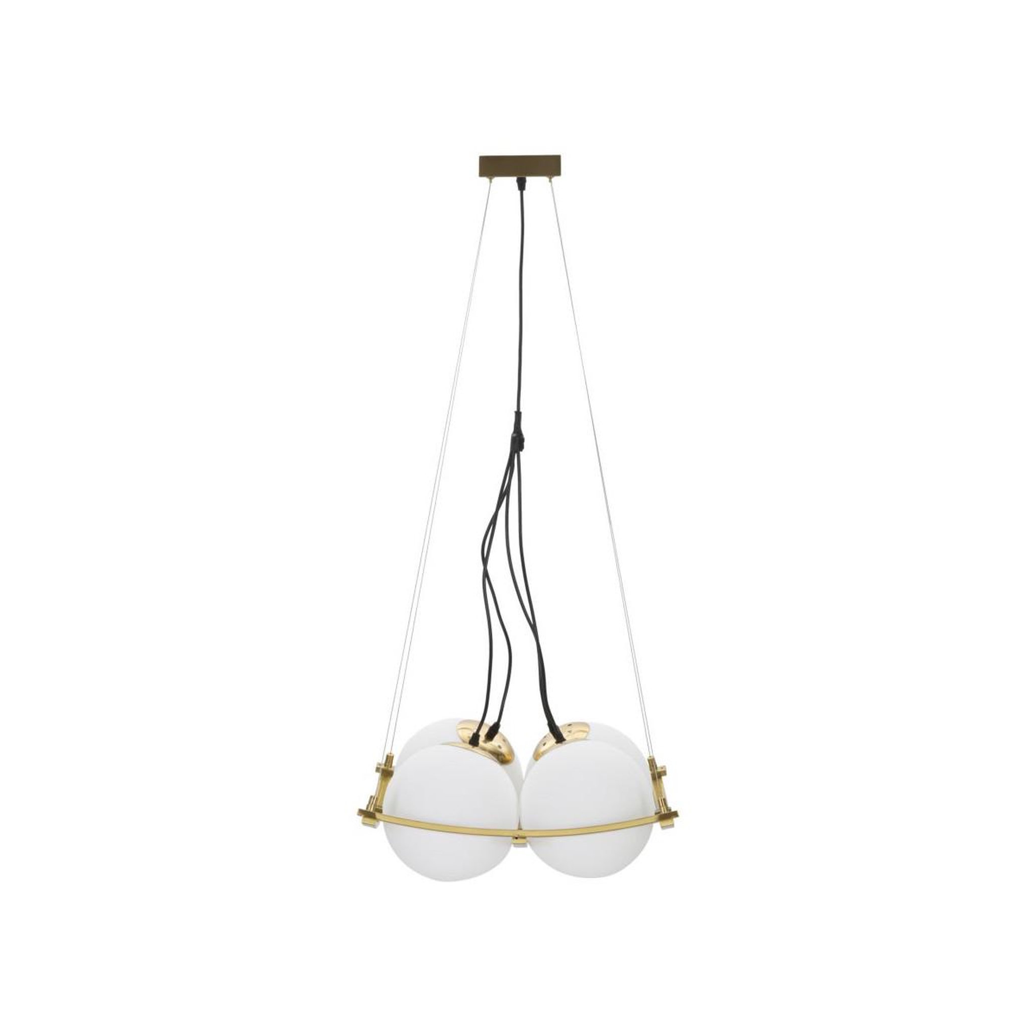 Paris Prix Lampe suspension en verre  japan  45cm blanc & or