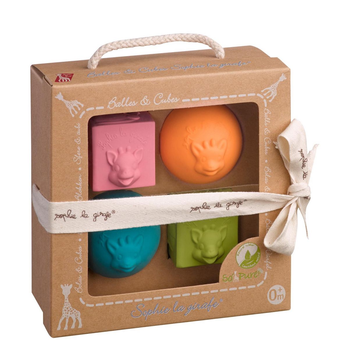 VULLI Set balles et cubes So'Pure : Sophie la girafe