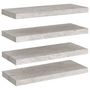 Voir la diapositive 2 : VIDAXL Etageres murales flottantes 4 pcs gris beton 60x23,5x3,8 cm MDF