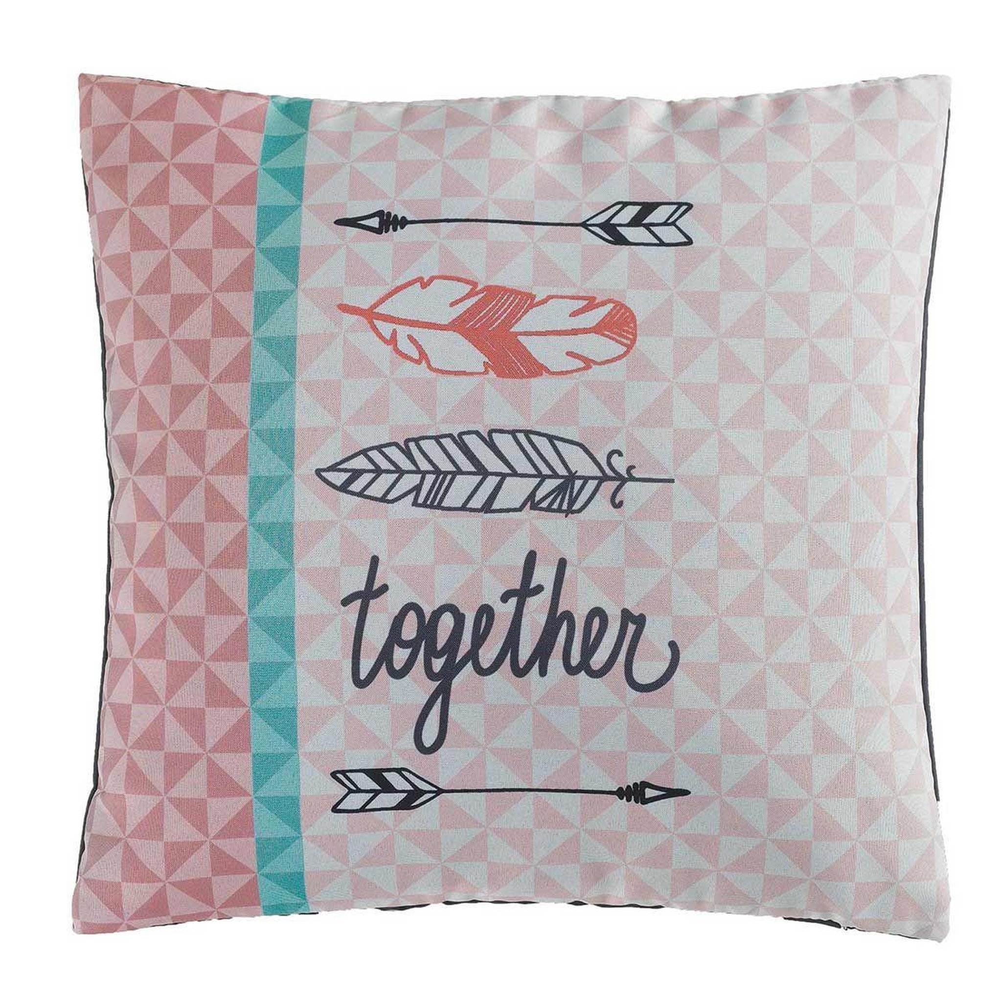 Douceur d'Intérieur Housse de coussin  together  40x40cm rose