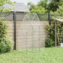 Voir la diapositive 3 : VIDAXL Cage pour poules argente 100x100x190 cm acier galvanise