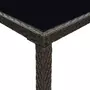 VIDAXL Table de bar de jardin Marron 130x60x110cm Resine tressee verre