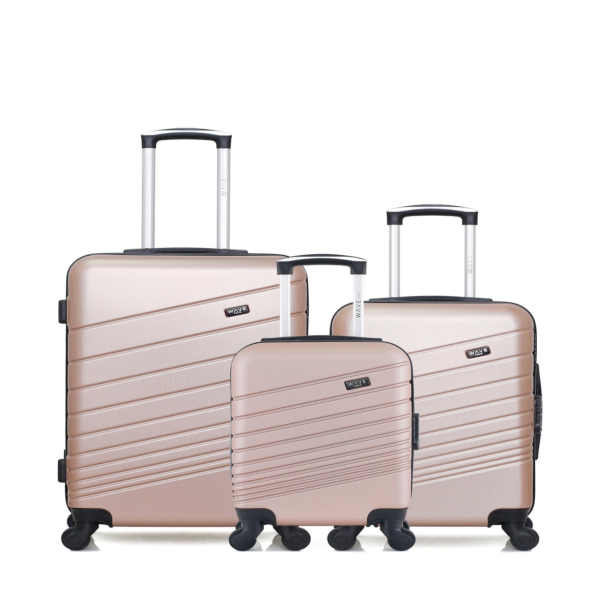 WAVE PARIS Lot de 3 - valises weekend, cabine et cabine xxs tigre