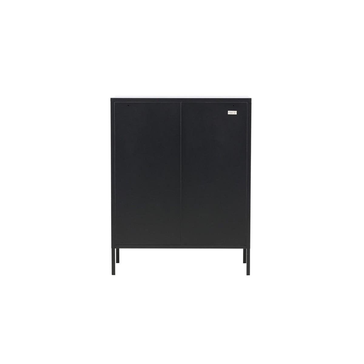 Paris Prix Buffet 2 Portes en Métal  Misha  102cm Noir