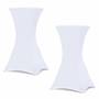 Voir la diapositive 1 : ID MARKET Lot de 2 housses blanches pour table haute pliante 105 CM