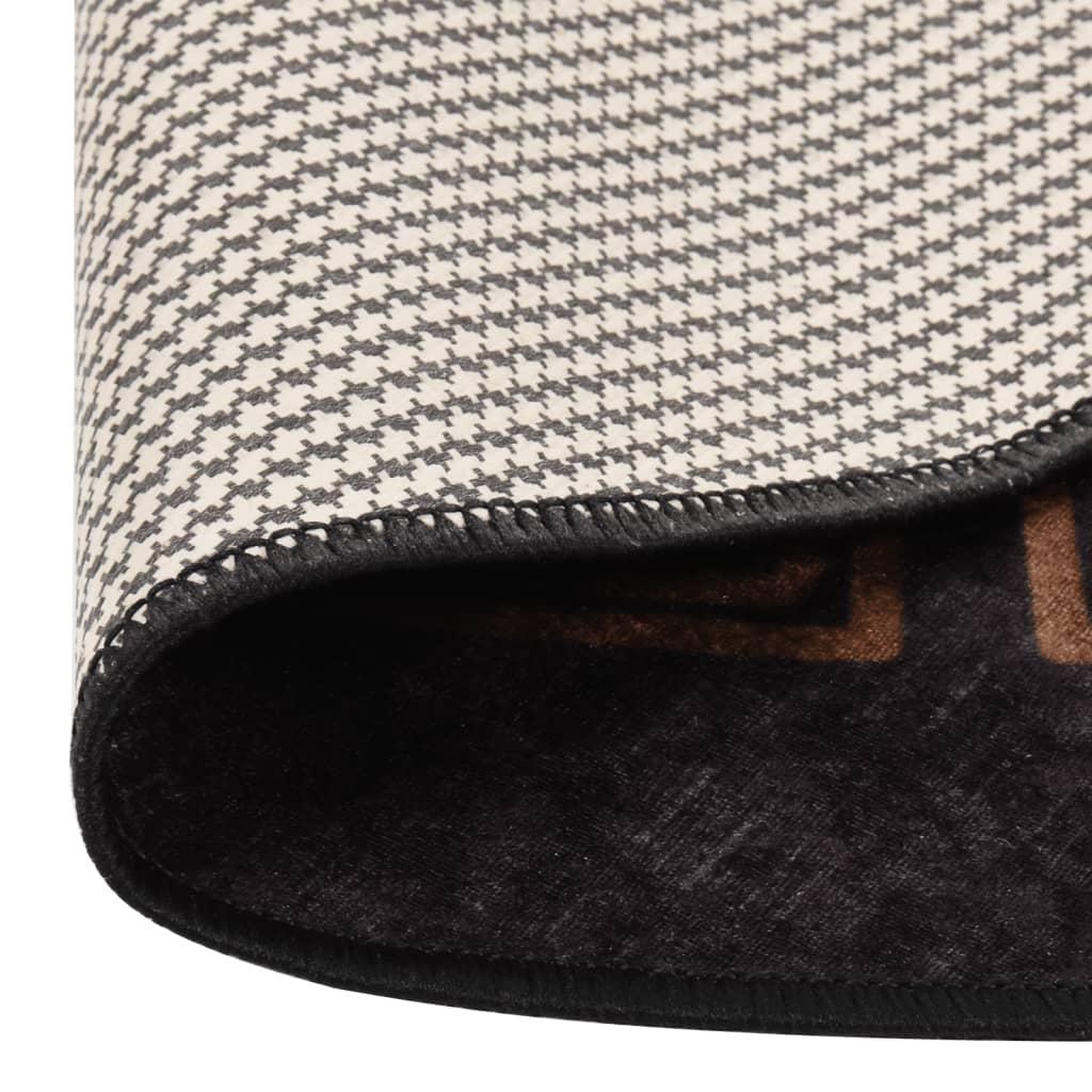Voir la diapositive 3 : VIDAXL Tapis lavable noir et dore Ø 200 cm antiderapant