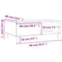 Voir la diapositive 6 : VIDAXL Table basse chene sonoma 90x60x35 cm bois d'ingenierie