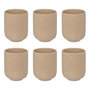 Voir la diapositive 1 : SECRET DE GOURMET Lot de 6 Tasses en Céramique  Lya  19cl Taupe