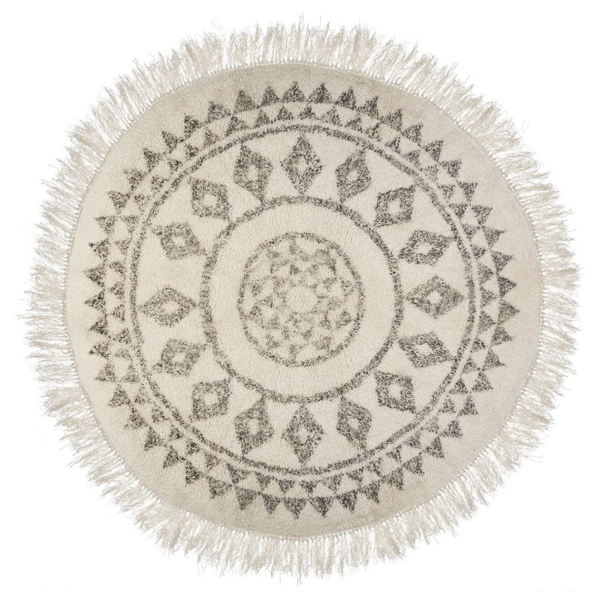 ATMOSPHERA Tapis déco rond motifs géométriques ETNIK diamètre 120cm