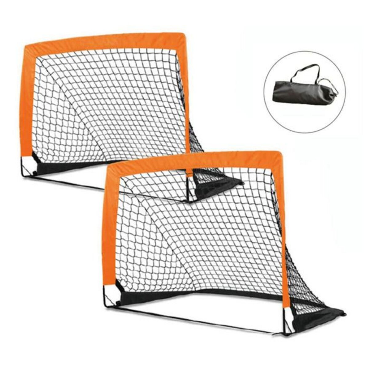 Paris Prix Lot de 2 Cages de Foot  Challenge  120cm Orange