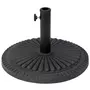 OUTSUNNY Pied de parasol base de lestage parasol rond ciment HDPE motif rosace Ø 49 cm poids net 15 Kg noir