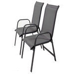 Habitat et Jardin Fauteuil jardin Alu/Textilène  Porto  - Phoenix - Gris foncé - Lot de 2