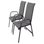 Voir la diapositive 1 : Habitat et Jardin Fauteuil jardin Alu/Textilène  Porto  - Phoenix - Gris foncé - Lot de 2