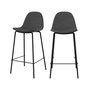 Voir la diapositive 1 : Rendez vous déco Lot de 2 chaises pour îlot central en tissu gris foncé 65,5 cm-Henrik