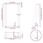 Voir la diapositive 6 : VIDAXL Pieds de table a manger forme de U 2 pcs blanc 50x(72-73) cm