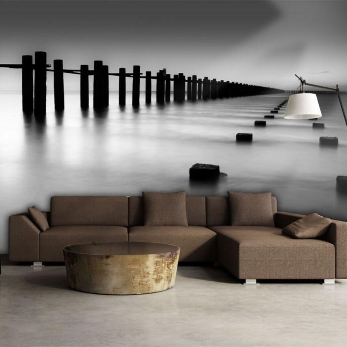 Paris Prix Papier Peint XXL  Estuaire de la Tamise à Shoeburyness, Angleterre  270x550cm