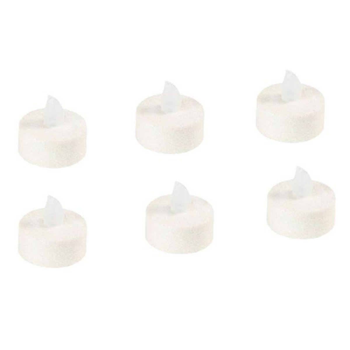 FEERIC LIGHT & CHRISTMAS Lot de 6 Bougies Led  Colorama  4cm Blanc