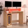 Voir la diapositive 5 : VIDAXL Bureau avec lumieres LED Chene 97x45x90 cm Bois d'ingenierie