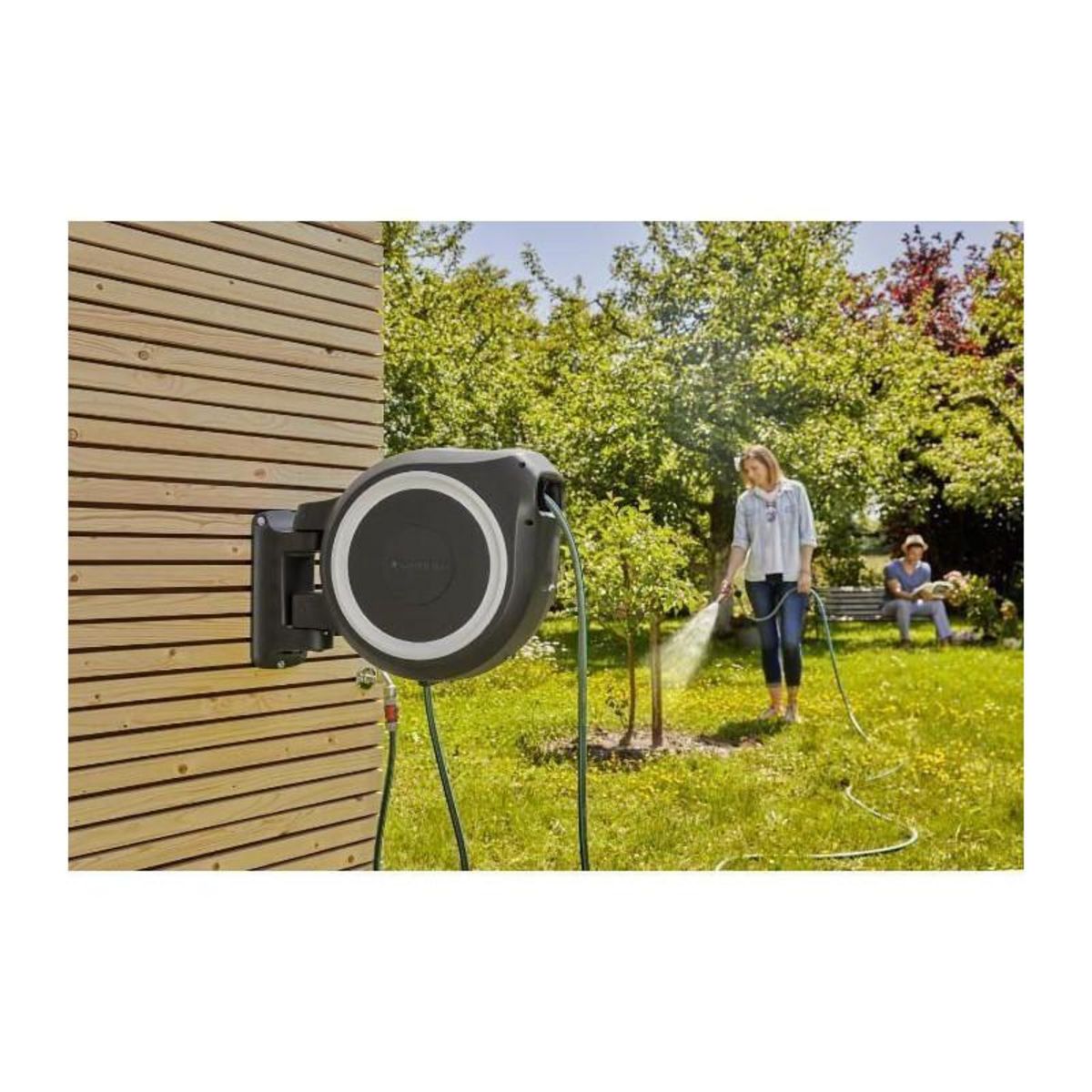 Gardena Dévidoir automatique mural RollUp L 30 m