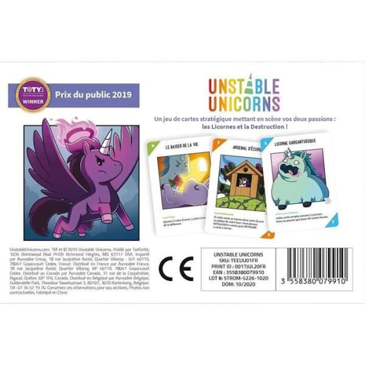Asmodee Unstable unicorns - enroler une armee de licorne