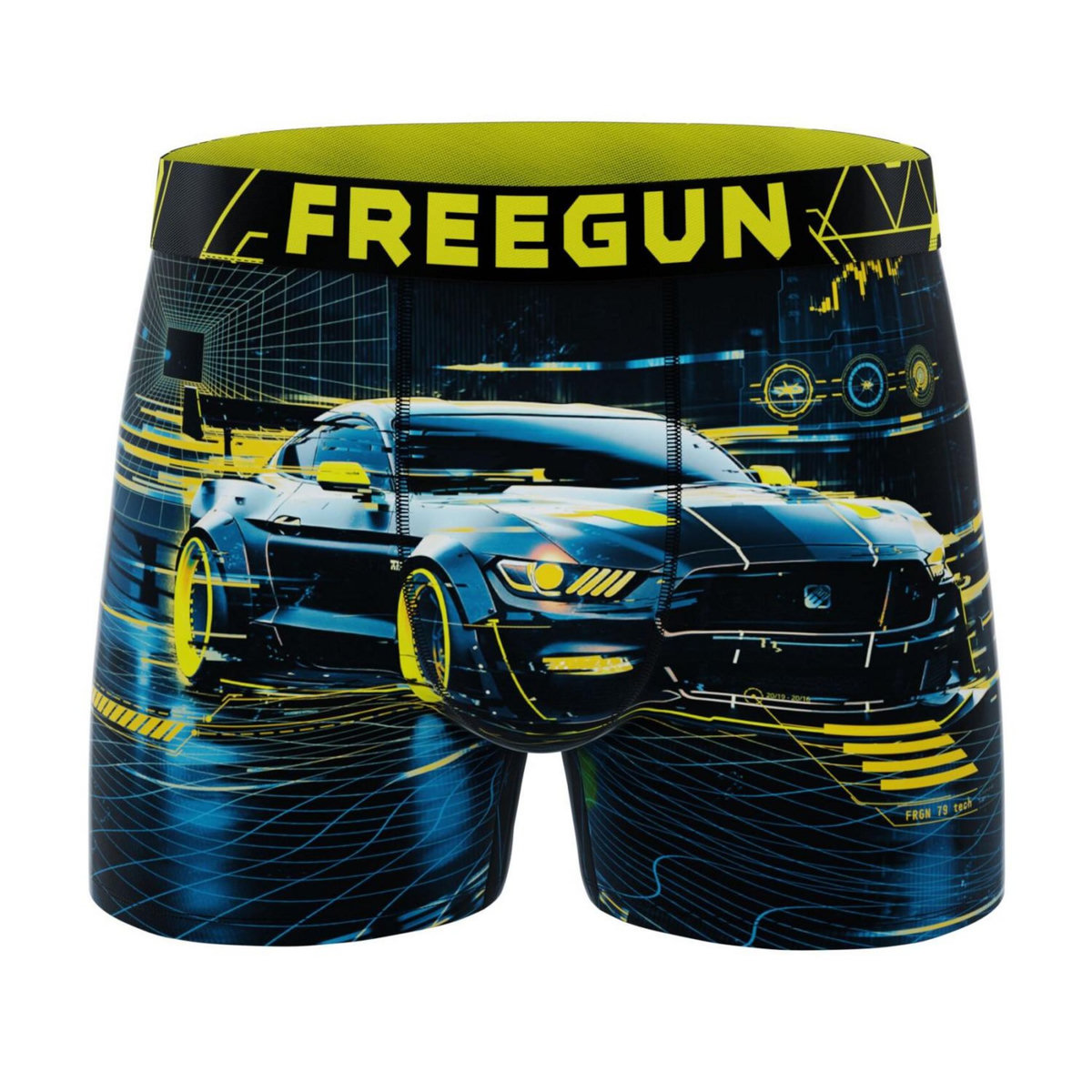 FREEGUN Lot de 4 boxers homme Glitchy Pop