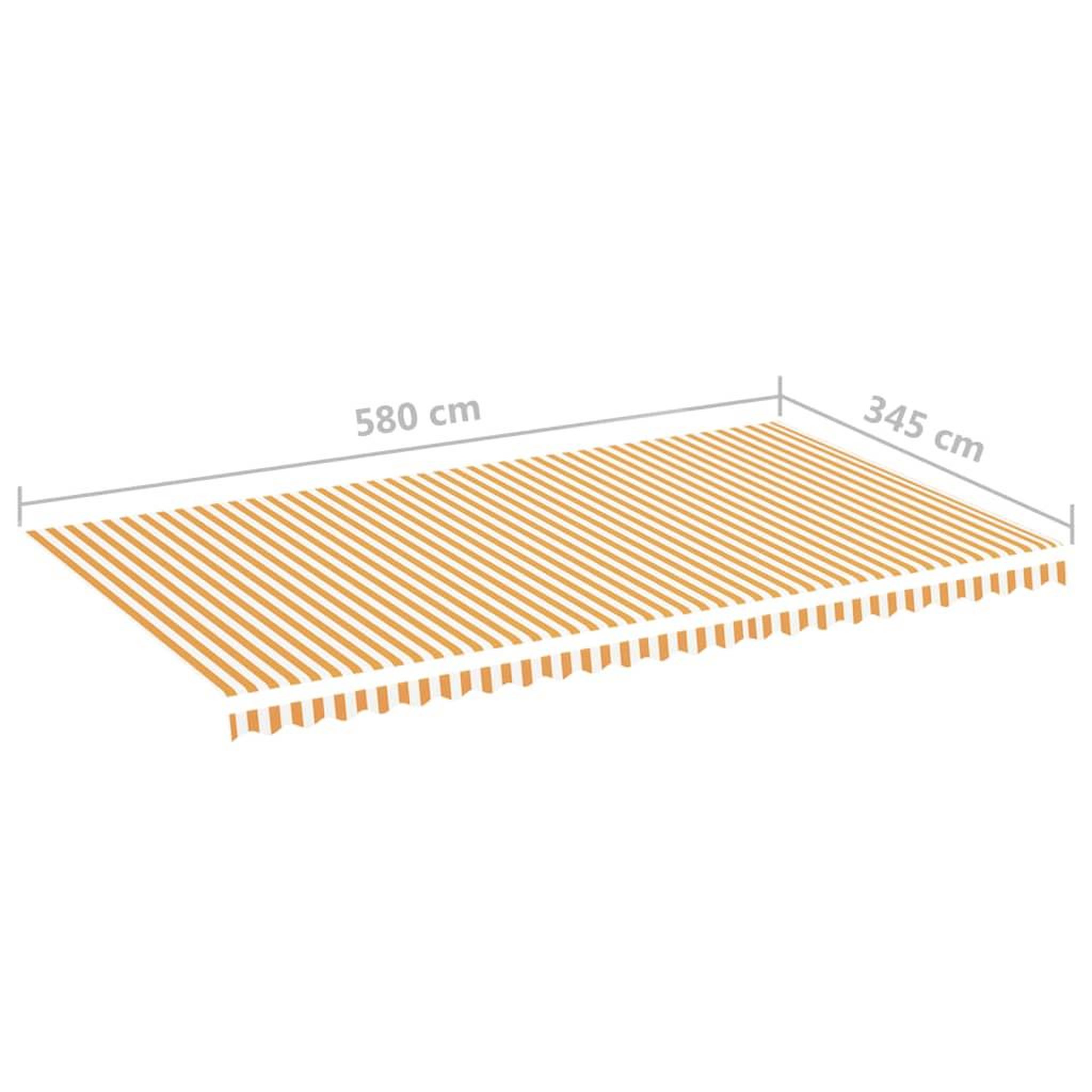 Voir la diapositive 6 : VIDAXL Tissu de remplacement pour auvent Jaune et blanc 6x3,5 m
