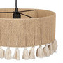 Voir la diapositive 2 : OSTARIA Suspension cylindrique métal coton Charlotte noire beige