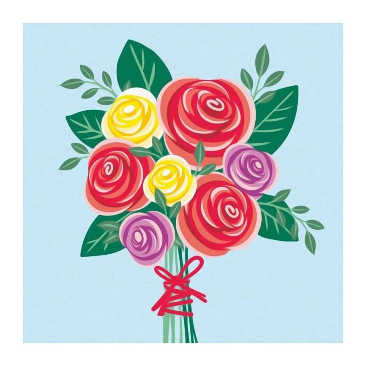 RAVENSBURGER CreArt 20x20 cm Bouquet de roses, Loisir créatif, Adulte, Peinture par numéros, 25520, Ravensburger