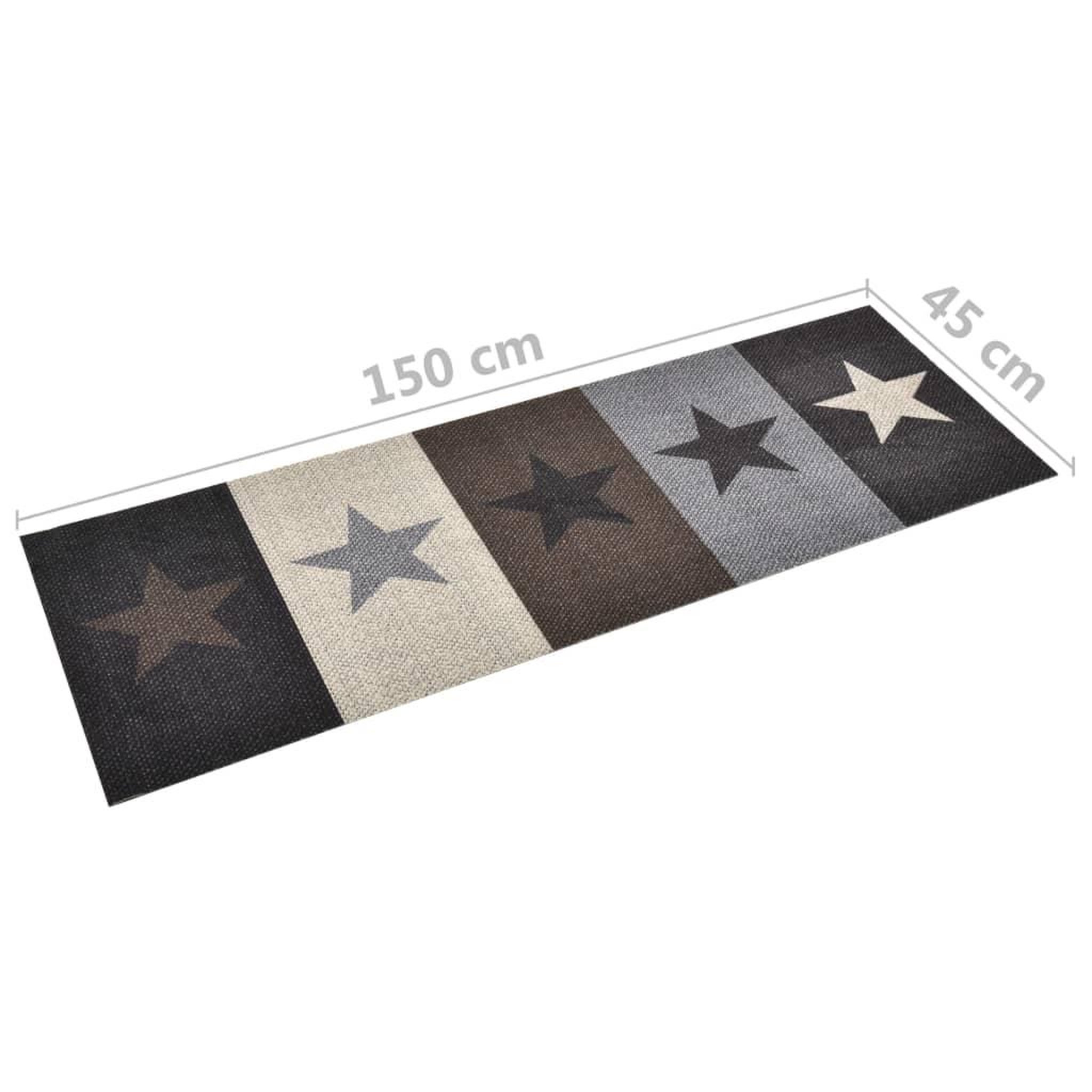 Voir la diapositive 6 : VIDAXL Tapis de sol de cuisine lavable Etoile 45x150 cm
