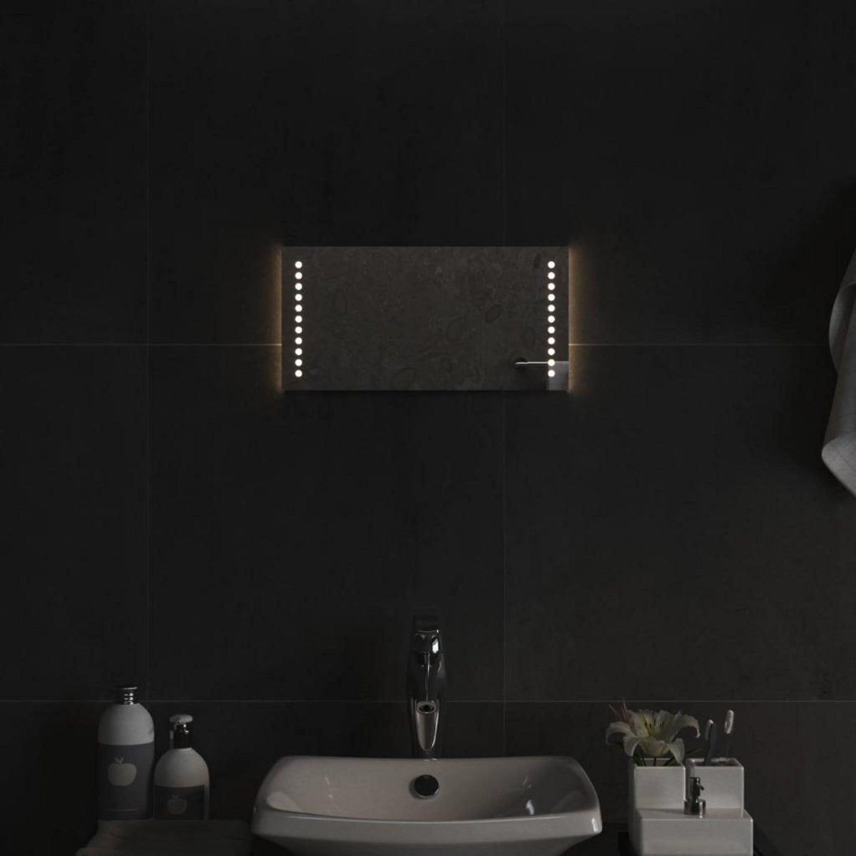 VIDAXL Miroir de salle de bain a LED 20x40 cm