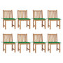 Voir la diapositive 1 : VIDAXL Chaises de jardin lot de 8 avec coussins Bois de teck massif