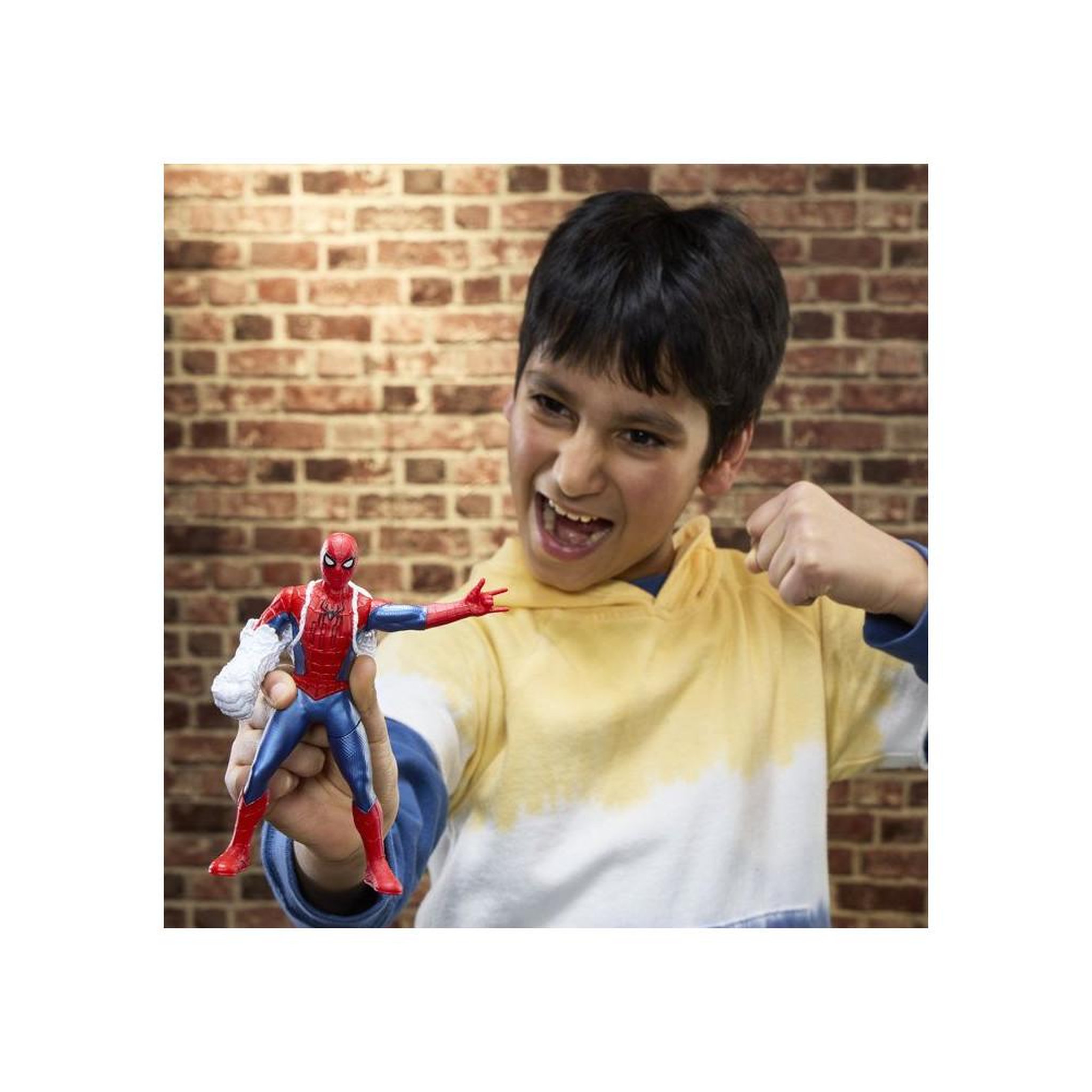 Voir la diapositive 3 : HASBRO Cd? Non — marvel spider-man action fx figurine électronique 15 cm avec effets sonores, coup de poing en toile, plastique rouge et bleu, dès 4 ans