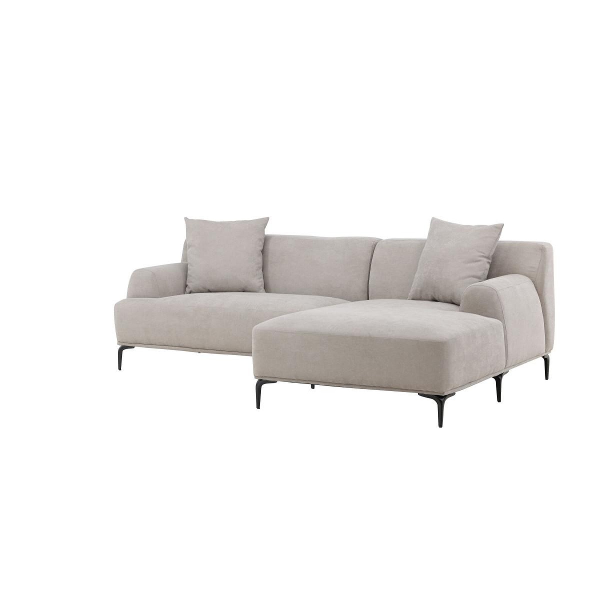 Voir la diapositive 3 : Paris Prix Canapé d'angle droit  viskan  242cm gris clair