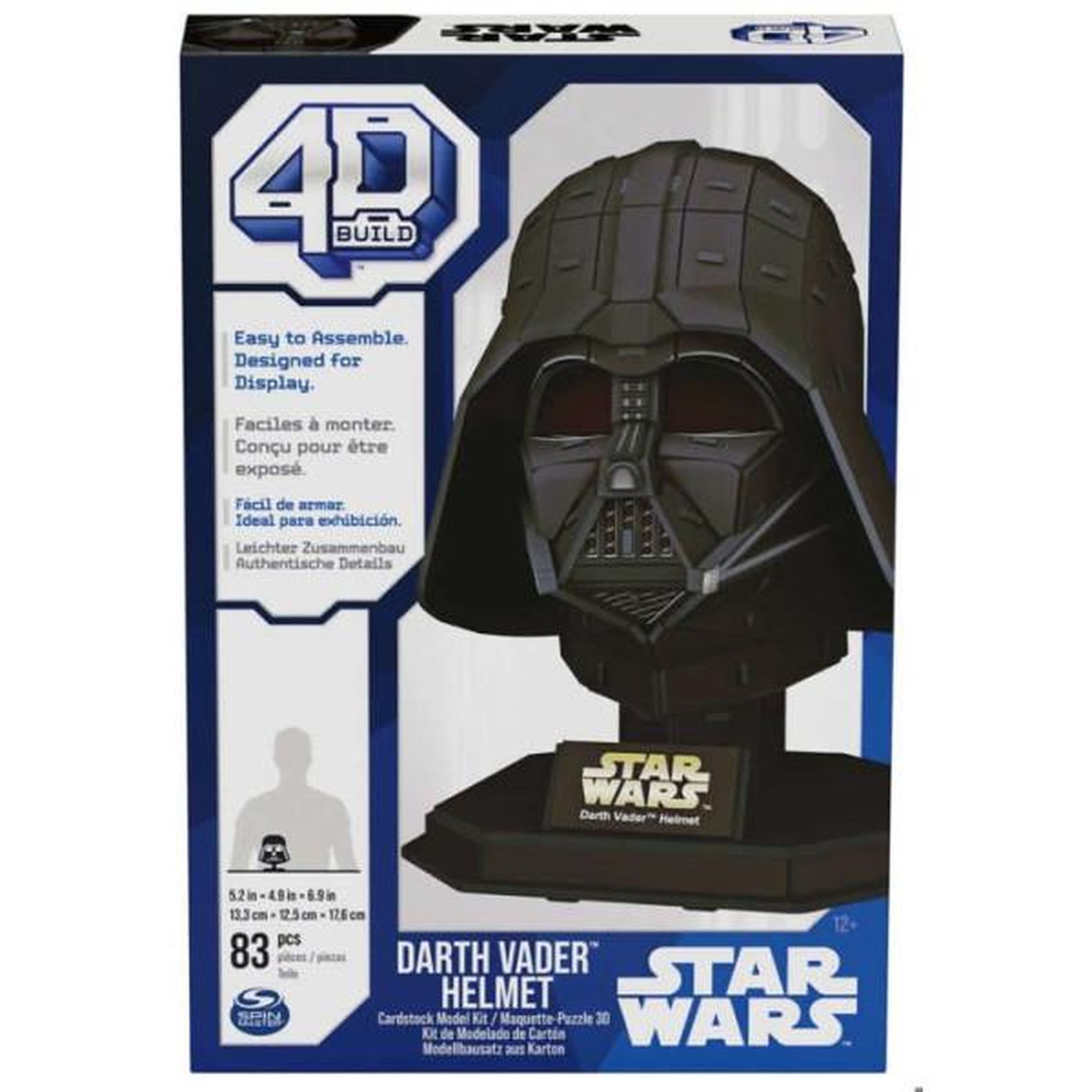 Voir la diapositive 2 : Spin Master Spin master puzzle 4d build star wars star wars casque de dark vador modele 3d figurine a assembler